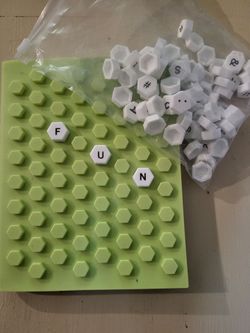 Hexagon Novelty Notebook with Letters Green