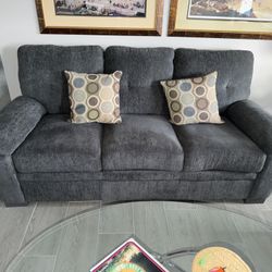 Grey Sofa And Love Seat 