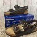 Birkenstock Milano Men’s BS Sandal Brown Leather Size 41 Men’s 8 Regular Fit NEW IN BOX
