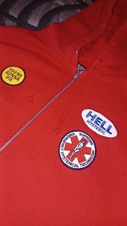 SUPREME X HYSTERIC GLAMOUR ZIP UP HOODIE