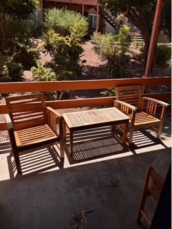 Acacia solid wood sitting set
