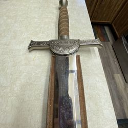 🗡️ Highlander MacLeod Replica Sword – 40” – Display Piece w/ Suede Scabbard 