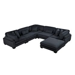 6-Piece Modular Sectional with Ottoman
