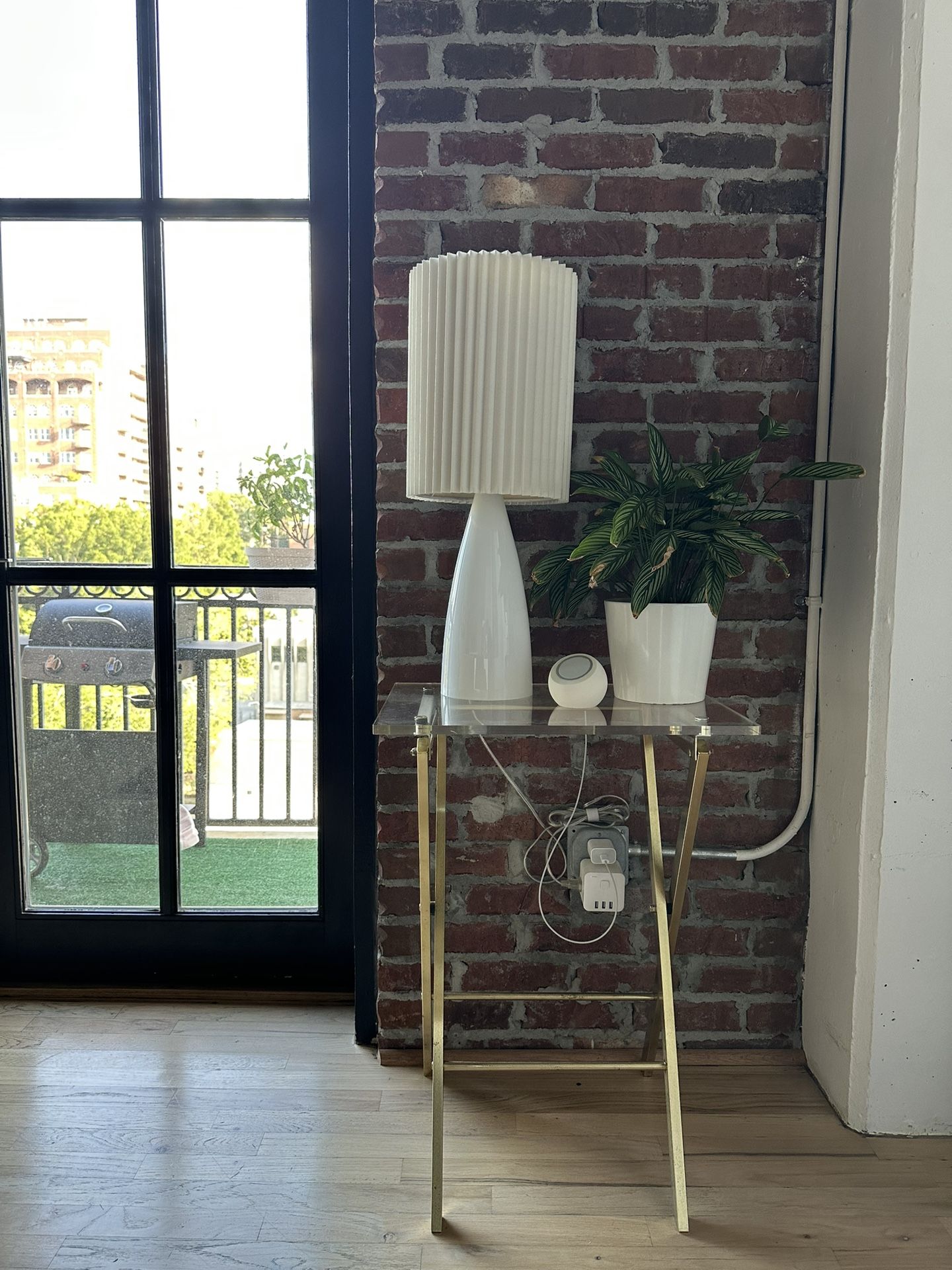 CB2 Novo Acrylic Folding Table