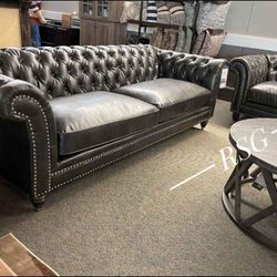 Sofa, Loveseat, Chair Chesterfield Style Furniture By Emerald Home ⭐No Needed Credit Check 💛 $39 Down Payment with Financing