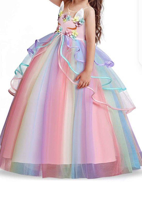 Rainbow Unicorn Dress 5/6