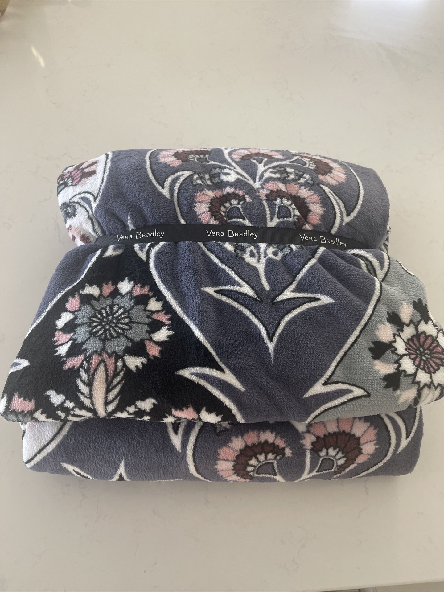 Vera Bradley ORNATE BLOOMS Throw Blanket 80" X 50" Soft