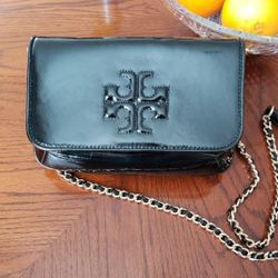 Tory Burch Charlie Patent Clutch Crossbody