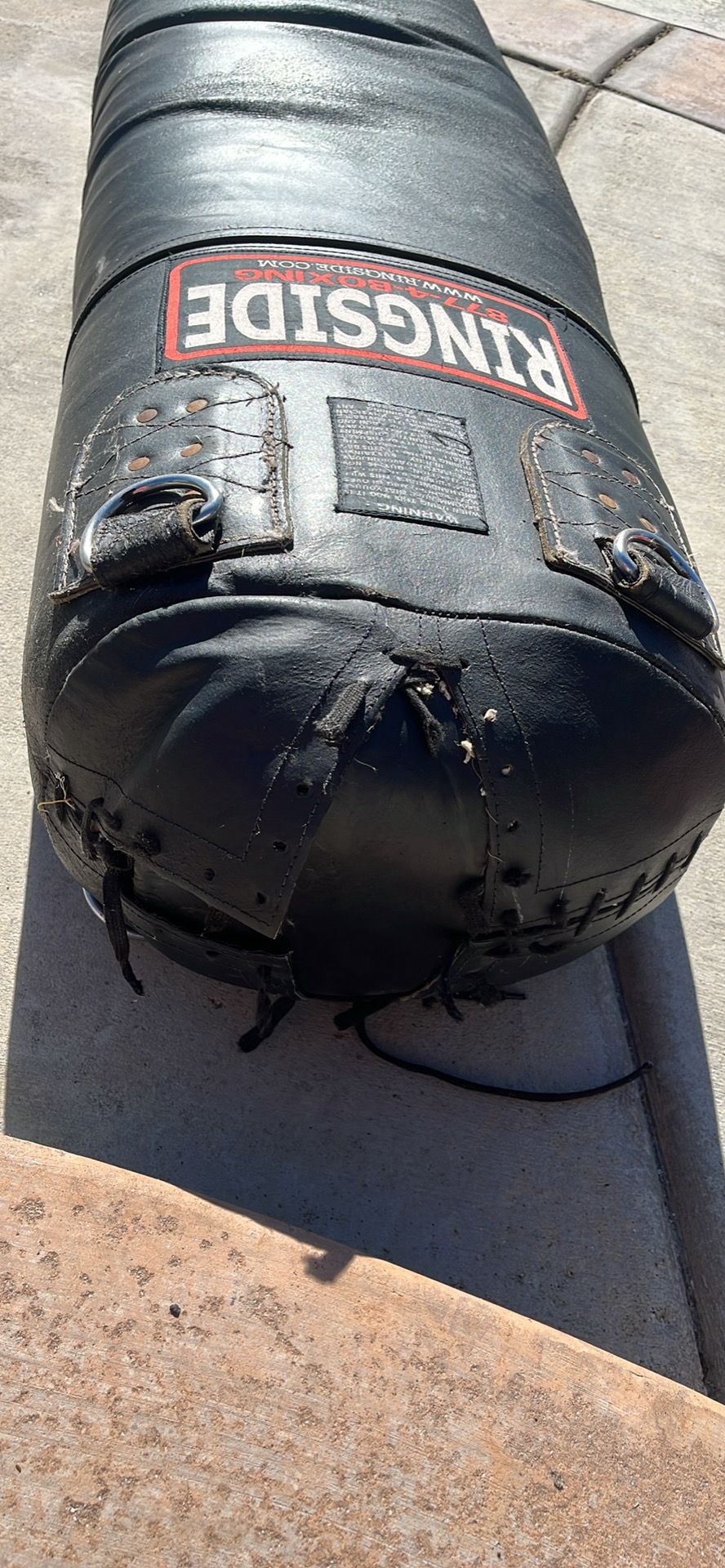 Ringside heavy bag for MMA floor work