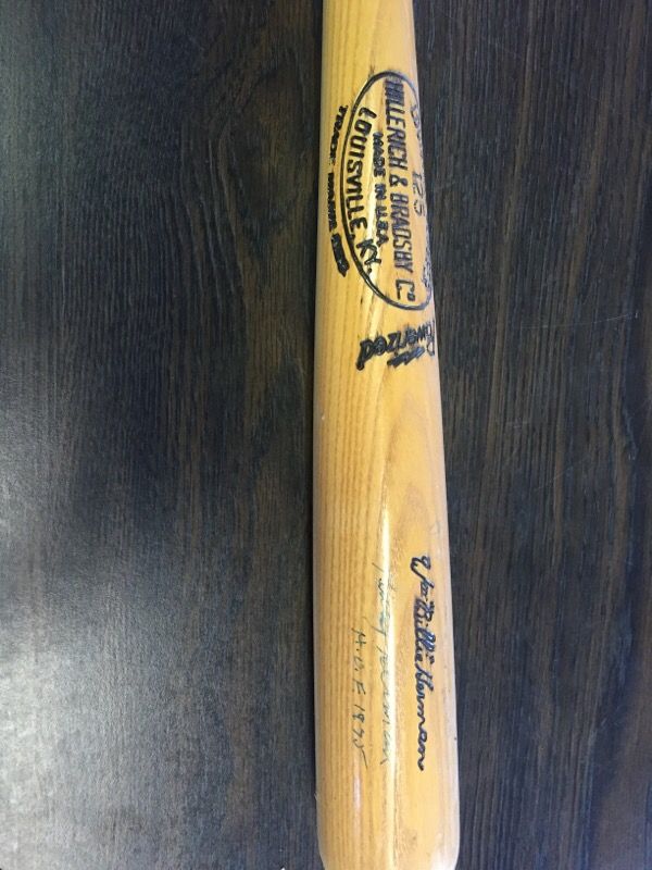 Autographed Billy Herman HOF 1975 baseball bat