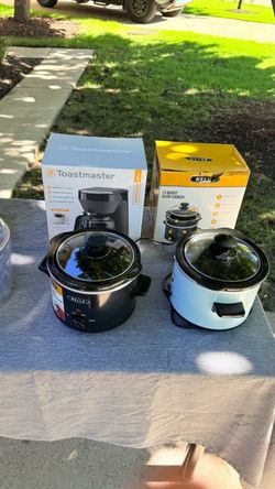 Toastmaster 5-Cup Coffee Maker & Bella slow cooker