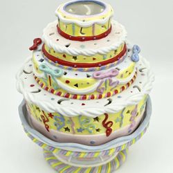 Partylite Porcelain Birthday Celebration Tea-light Candle Holder