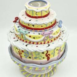 Partylite Porcelain Birthday Celebration Tea-light Candle Holder