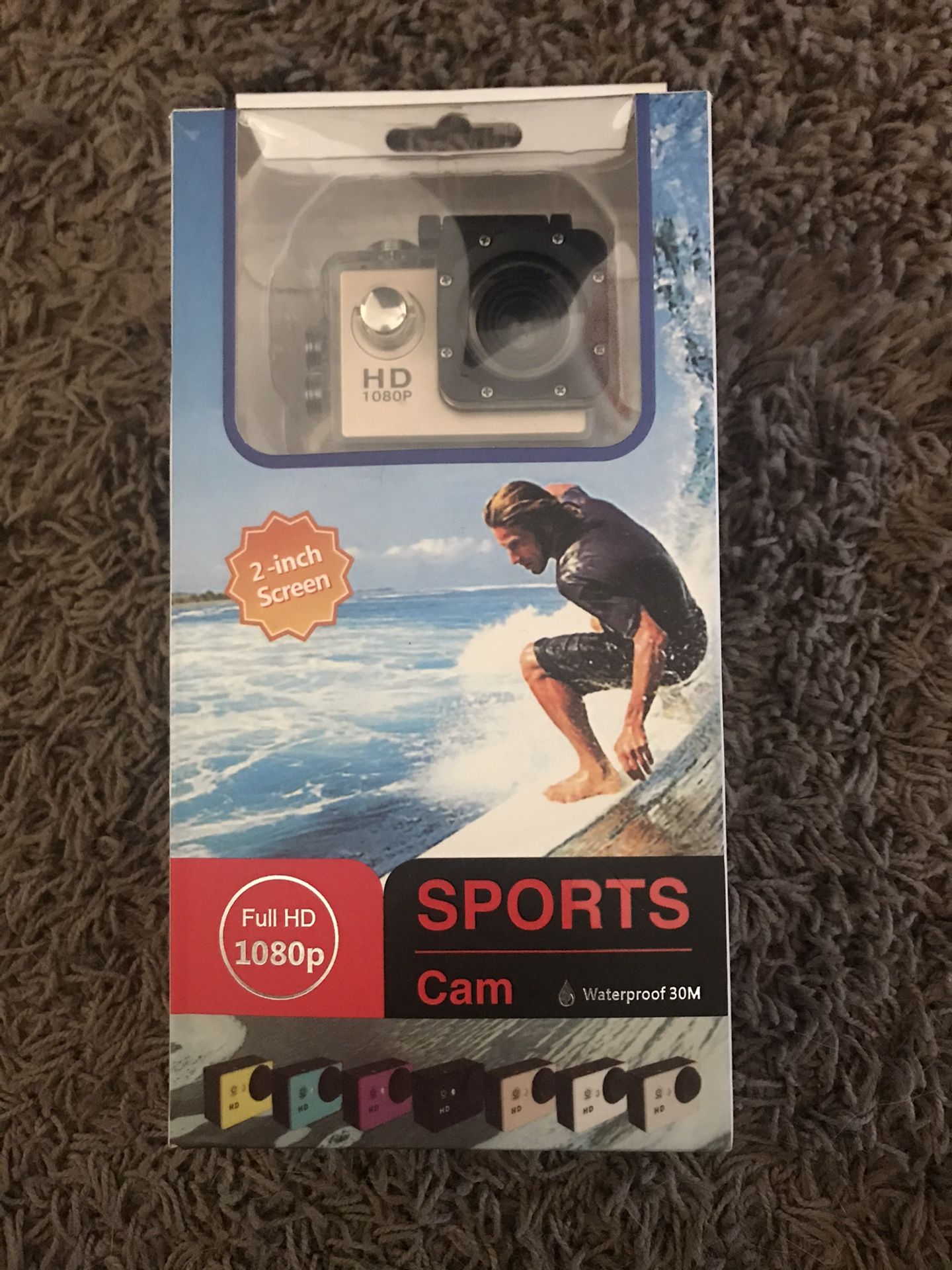 Full HD 1080p Waterproof Sports Cam. Never used.