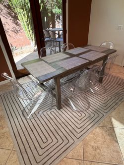 Dining table and chairs