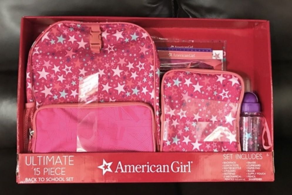 BRAND NEW (in box) - American Girl Ultimate 15-piece Backpack, Lunch Tote, & Essential Supplies Set!