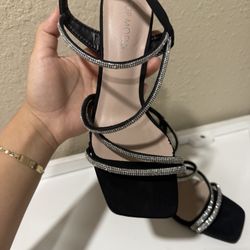Black Sparkle Heels 