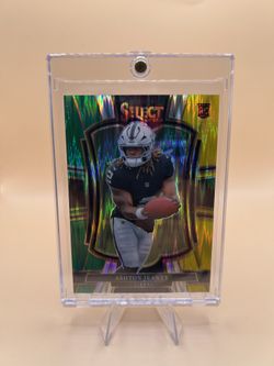 2025 Ashton Jeanty Select Yellow Green Prizm Rookie Card