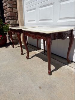 Antique marble top tables