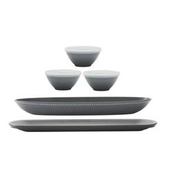 Pandex 5-piece Beaded  Melamine Serveware Set