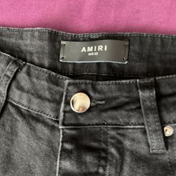 AMIRI Distressed Black Jeans – Size 32 – Studded Details 