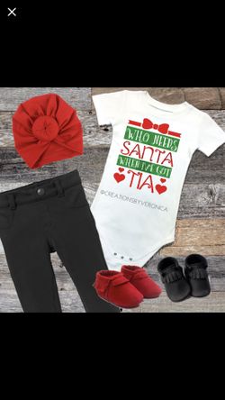 Who needs Santa with Tia Baby Onesie or shirt Christmas