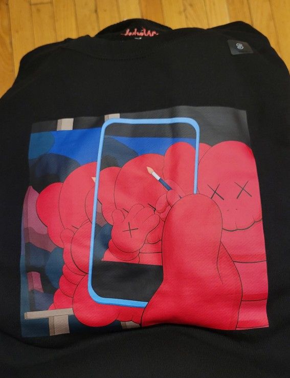 New Uniqlo KAWS + Warhol Black Sweatshirt Size S
