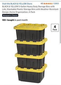 5x Gallon Size Bins