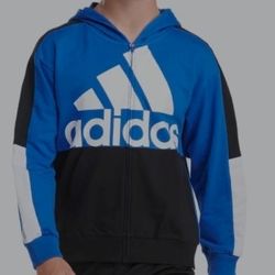 Boys 14/16 Adidas Zippered Hoodie New with Tags