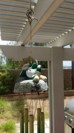 Wind chime Welcome with frog