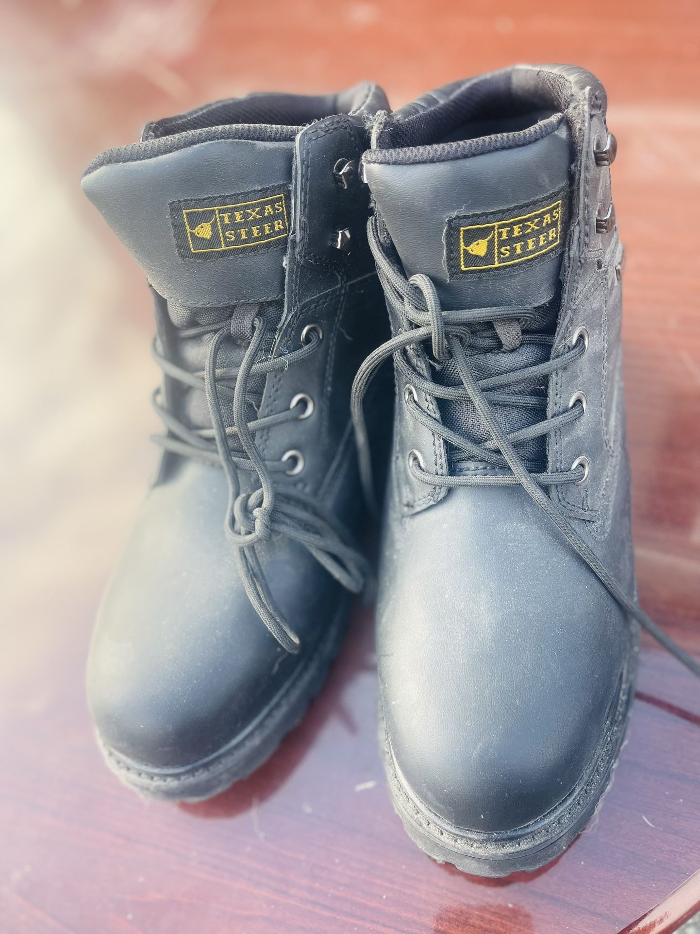 Texas Steer Steel Toe Boots