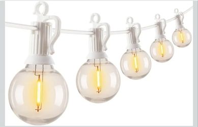 Brightown Led String Lights Outdoor 100Ft Waterproof G40 Patio Lights with 100 Led Shatterproof Bulbs