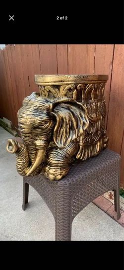 Large elephant shaped side table