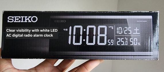 Seiko Digital Radio Alarm Clock - Brand New, Unopened Box