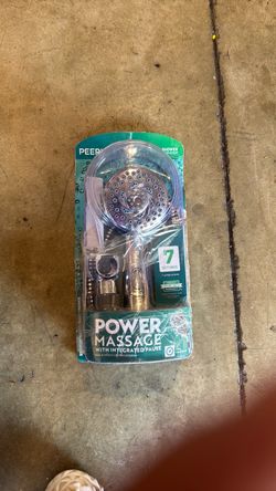 Silver, seven settings showerhead