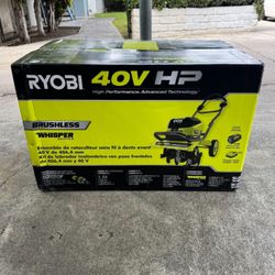 RYOBI 40V HP Brushless 16 in. Front Tine Tiller with Adjustable Tilling Width with 6.0 Ah Battery and Quick Charger