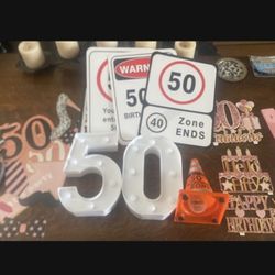 50th birthday party supplies