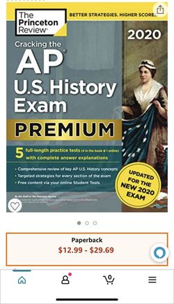 The Princeton Review CAAa U.S. History Exam 2020, Premium Edition: 5 Practice Tests + Complete Content Review + Proven Prep for the NEW 202