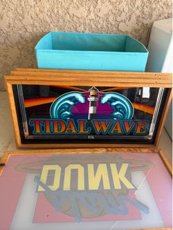 Framed glass casino slot machine