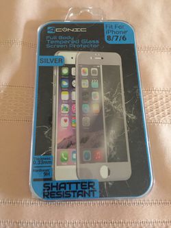Full body tempered glass screen protector fits iPhone 6 7 8