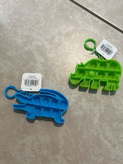 Animal Pop It Fidget Keychain Set of 2