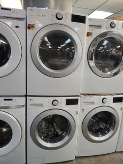 LG Front Loading Washer And Stackable Gas Dryer Set