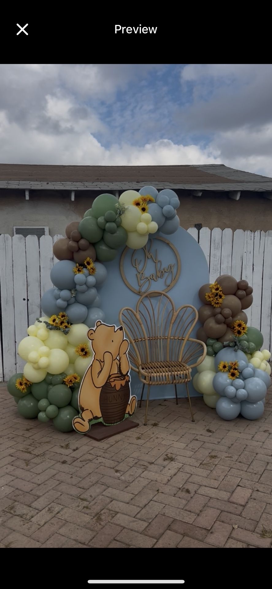 Winnie The Pooh Baby Shower Balloons