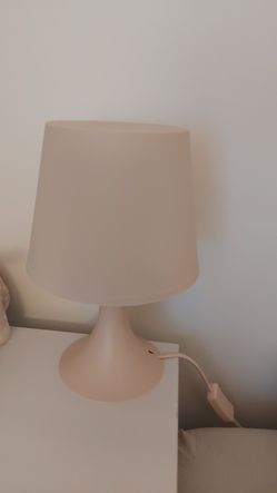 Pink table lamp with led bulb