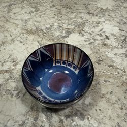 Royal Copenhagen 1962 Denmark Aluminia 186/2196 Blue Bowl by Kari Christensen