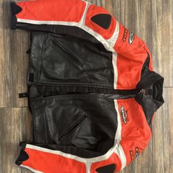 Leather Motorcycle Jacket Size, Extra Large In Great Condition