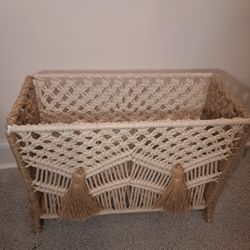 Macrame Magazine Rack