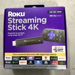 Roku Streaming Stick 4K – HD/4K/HDR, Dolby Vision, Voice Remote, Wi-Fi