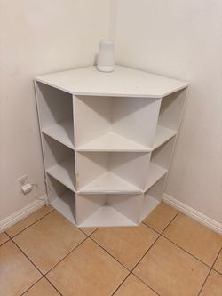 9 Cube Organizer White (Corner Shelf)