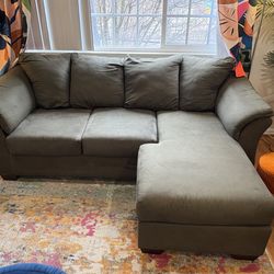 Chaise Sofa- Olive Green